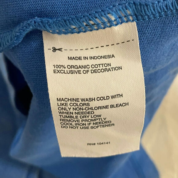 DSG Men’s Medium Blue Organic Cotton Tee Soft Mid-Weight Crewneck Short Sleeve - Picture 6 of 6